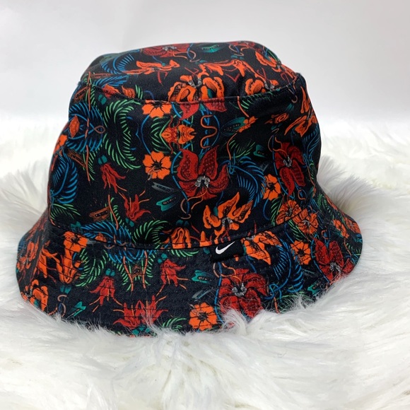 nike floral bucket hat